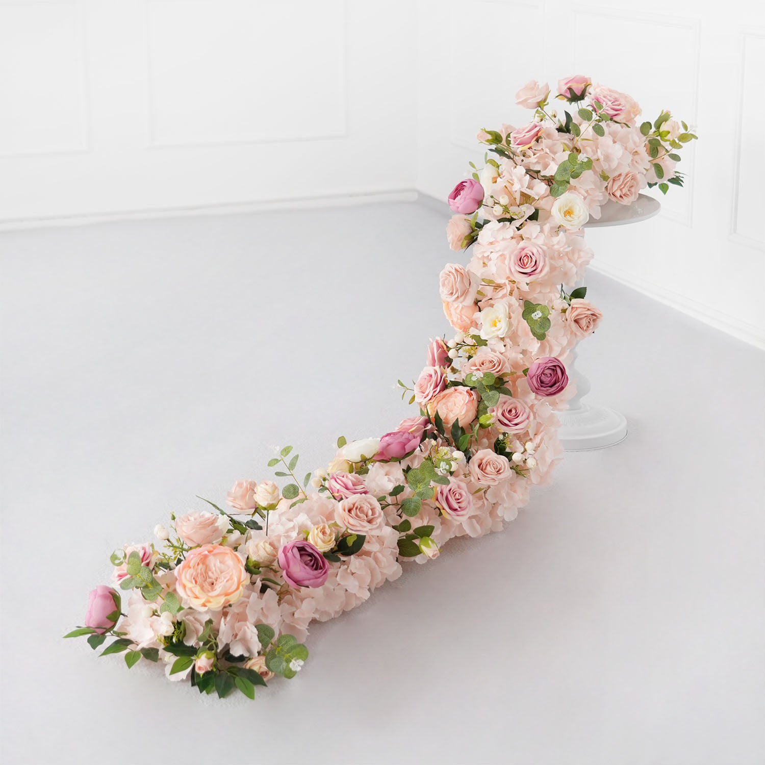 Uflower Artificial Flower Row Sofa Table Runner Floor Flower Arrangement